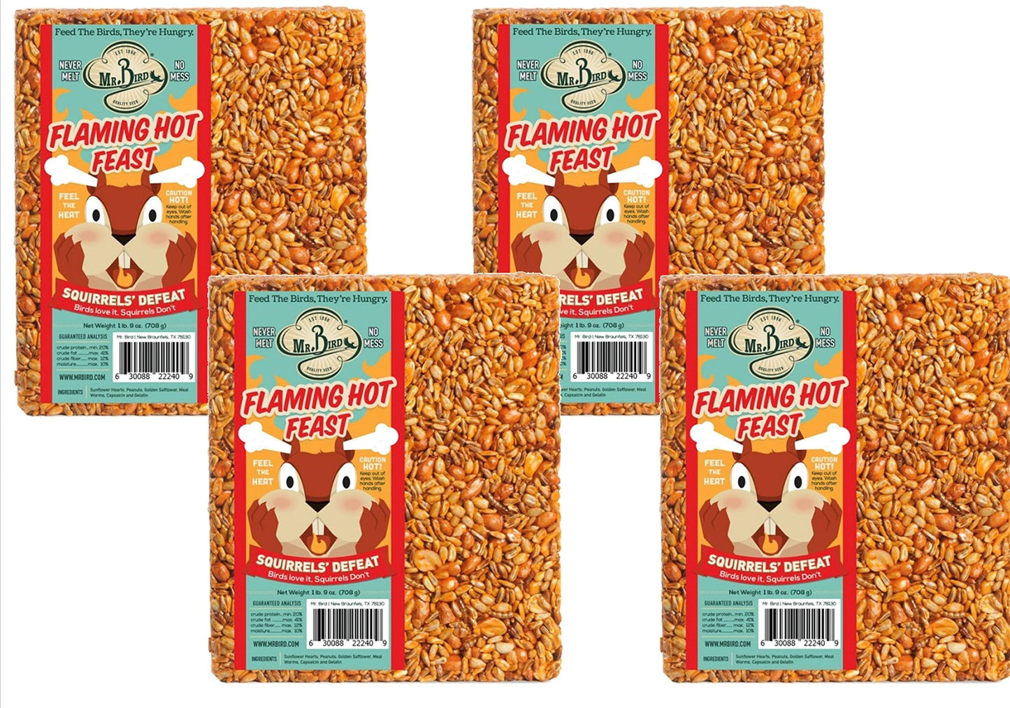 Mr. Bird Flaming Hot Feast Large Wild Bird Seed Block 1 lb. 9 oz.