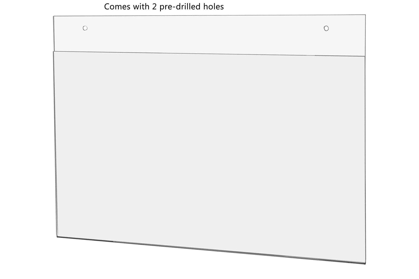 Hanging Clear Acrylic Sign Holder 14" x 8.5" with Hanging Hardware for Hours of Operation Upcoming Events and Important Notices in Offices and Healthcare Facilities by Marketing Holders