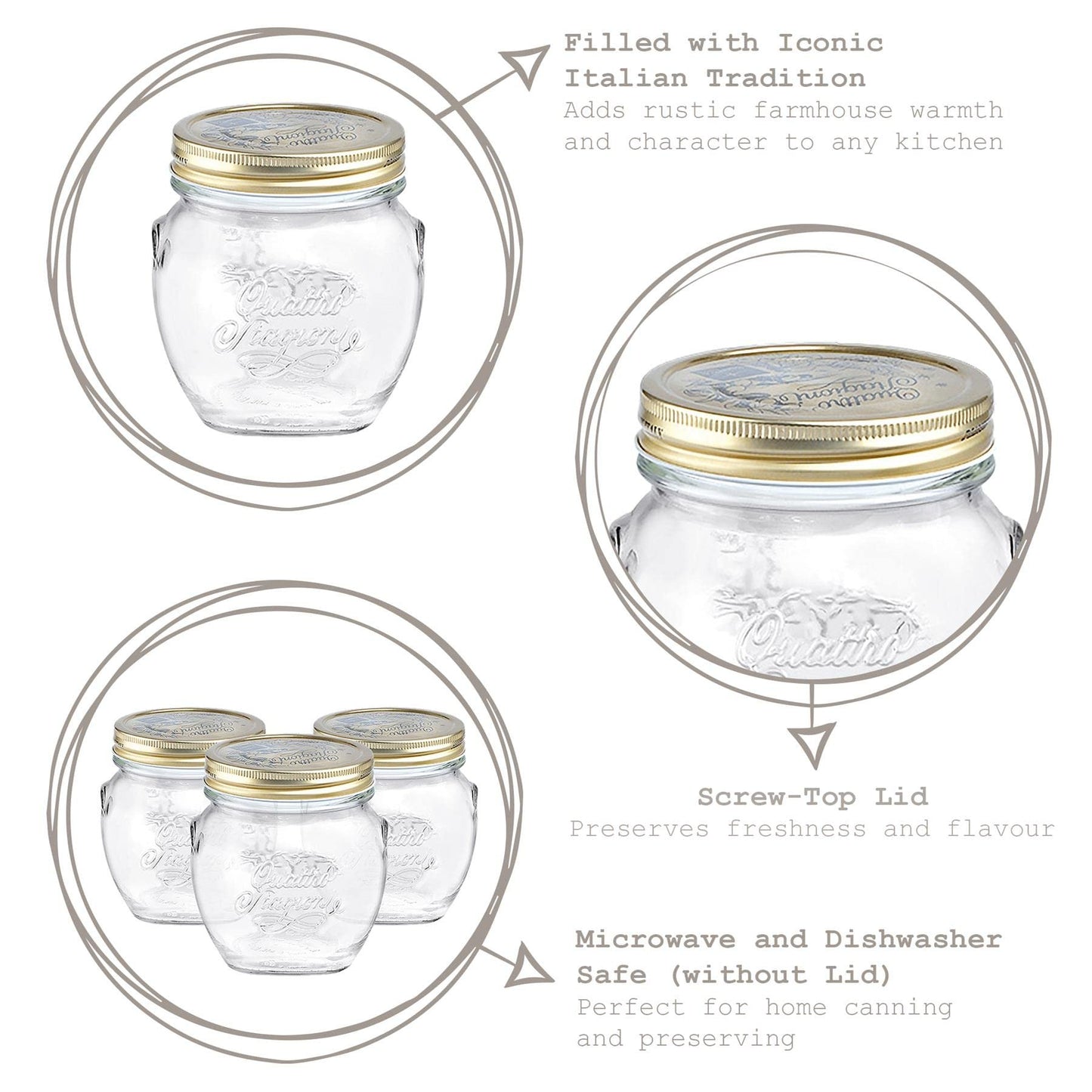 Bormioli Rocco Quattro Stagioni Amphora Jar - .5L (17 oz)