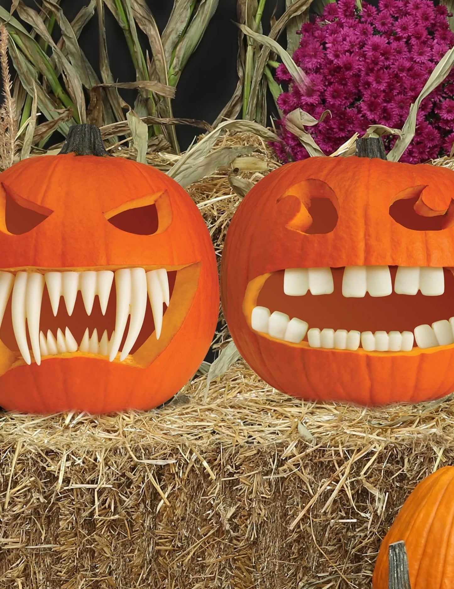 Fun World Glow Pumpkin Teeth Set, Standard, Multi-Colored