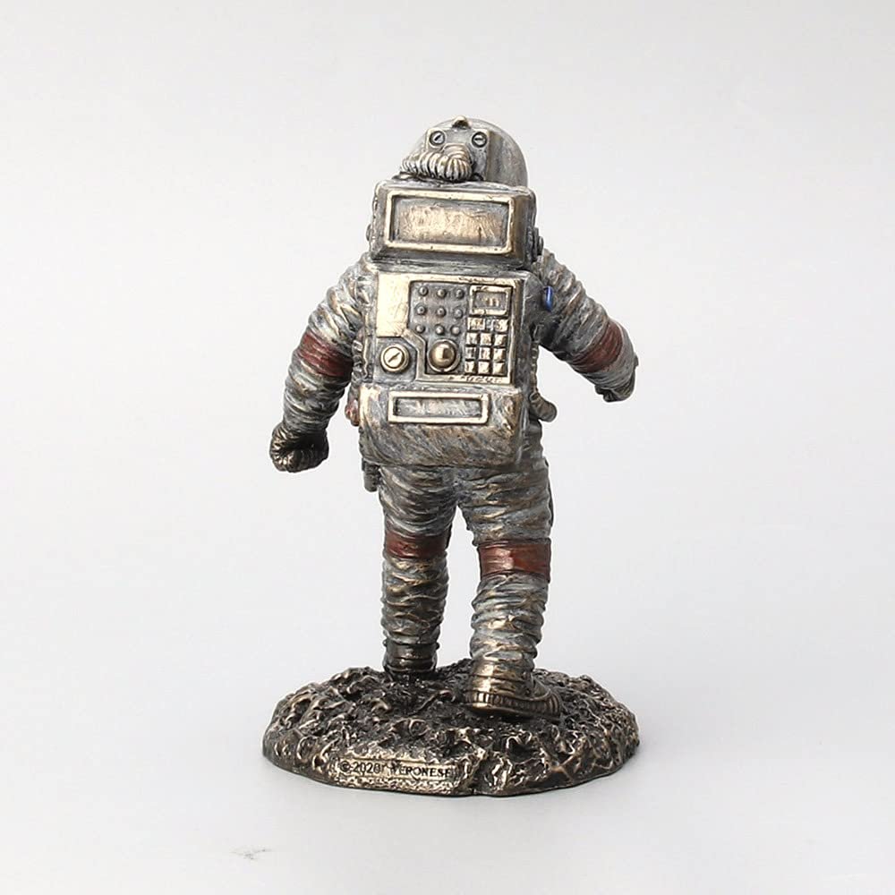 Veronese Design 4 3/4" Moon Walking Astronaut Resin Sculpture Bronze Finish