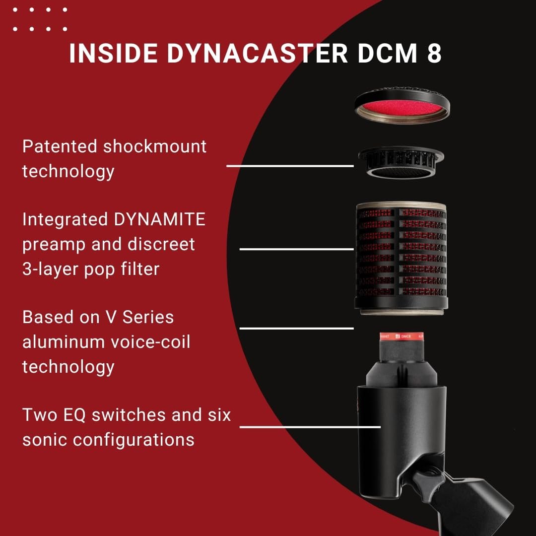 SE ELECTRONICS Dynacaster Dynamic Broadcast Microphone with Built-in Dynamite Pre-amp
