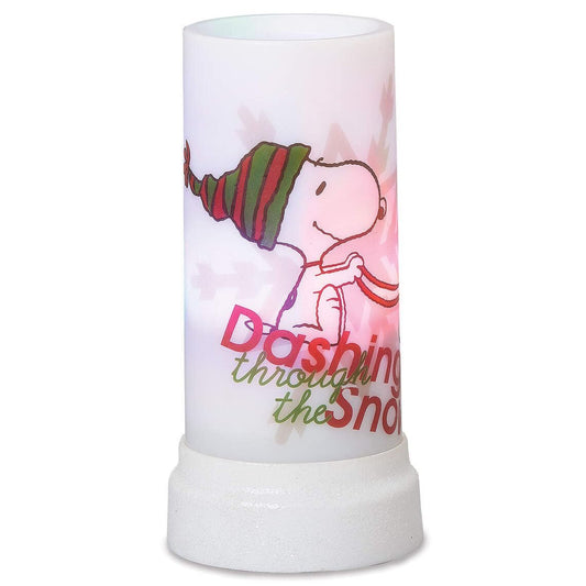 Roman 6.5 Inches Led Snoopy Candle on Base Projected Images with Cord
