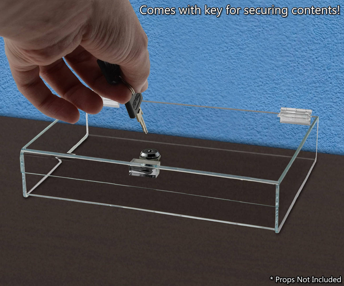 Acrylic Locking Display Case with Keys by Marketing Holders
