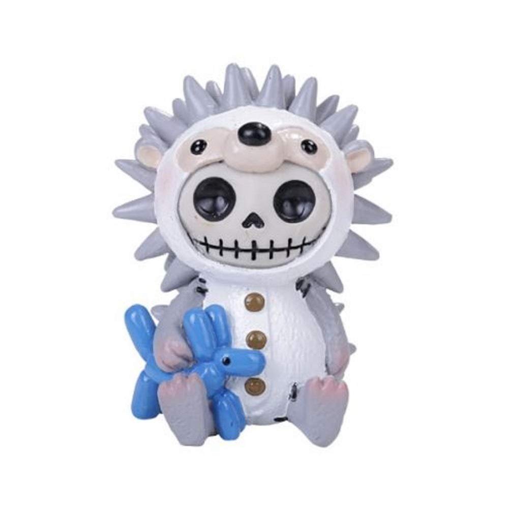 SUMMIT COLLECTION Furrybones Hedrick Signature Skeleton in Hedgehog Costume with Blue Balloon Animal