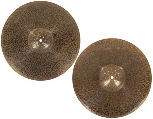 Meinl Cymbals Byzance 15" Big Apple Dark Hihats, Pair — Made in Turkey — Hand Hammered B20 Bronze, 2-Year Warranty (B15BADAH)