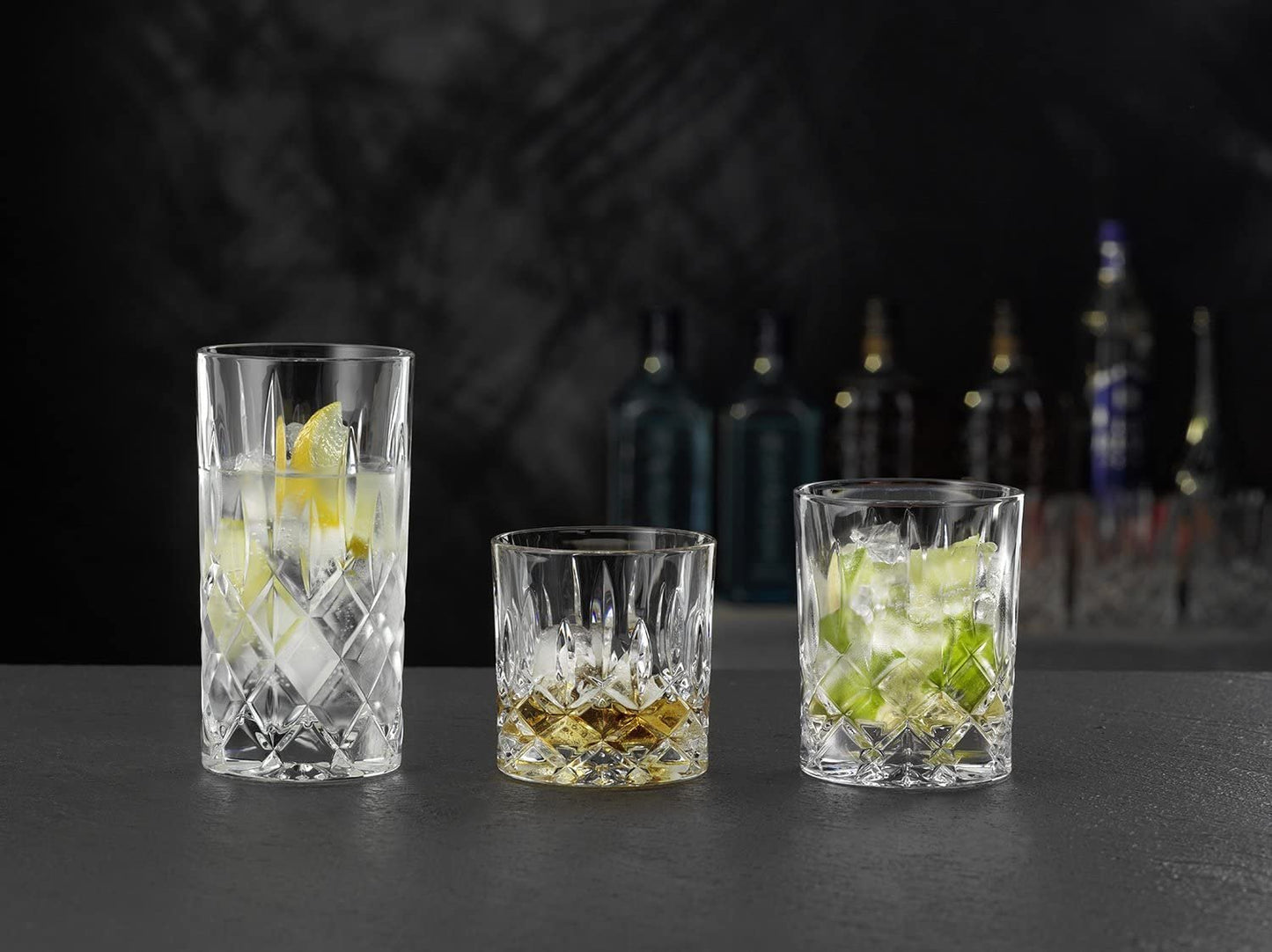 Nachtmann Noblesse Collection Long Drink Glasses | Set of 4 cocktail Cups | Made of Crystal Glass | 6-Inch Highball Glasses for Cocktails, Juice and other Mixed Drinks | 13-Ounces