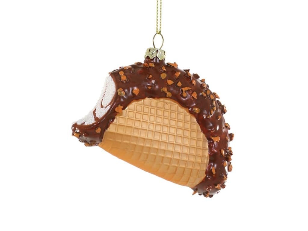 Choco Taco | Cody Foster Vintage-Inspired Glass Blown Collectible Christmas Ornament
