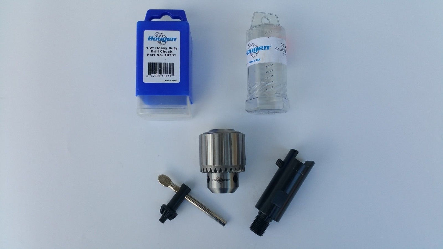 HOUGEN DRILL CHUCK&ADAPTER FOR MODELS,HMD904, 905 & 927 (SLOTDRIVE)#08186/#10731
