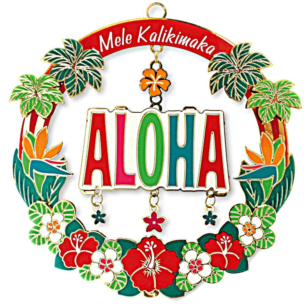 Metal Die Cut Ornaments MELE ALOHA