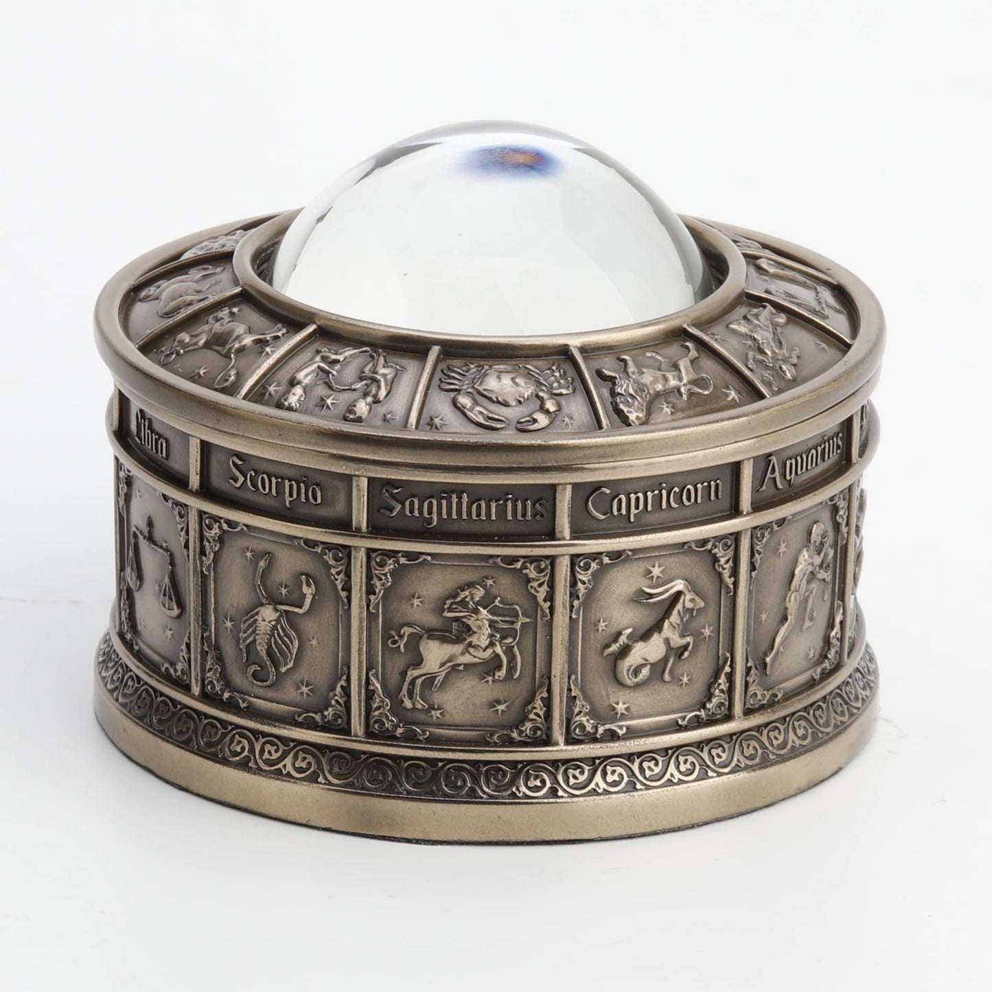 Veronese Design 2 3/4" Tall Eye of Providence Free Mason Trinket Box Cold Cast Resin Antique Bronze Finish Sculpture Gift