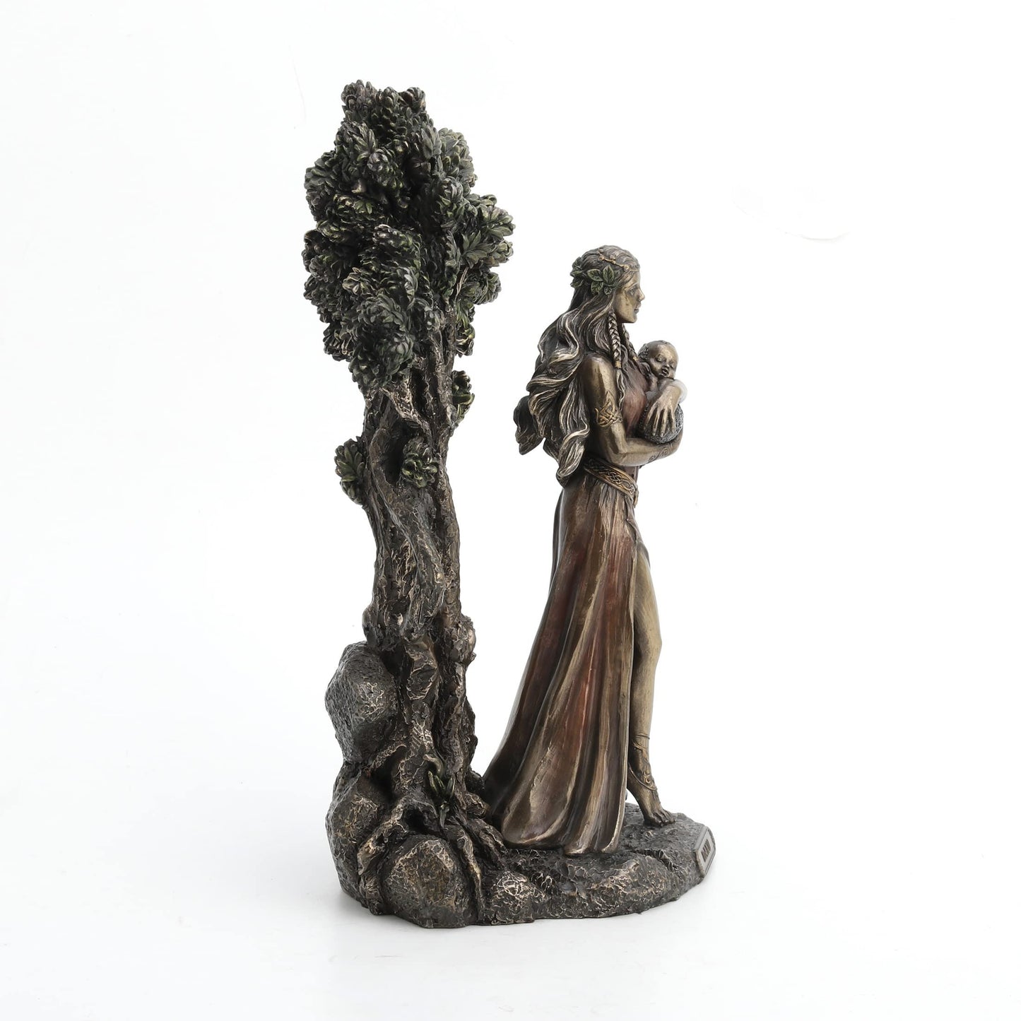 Danu Irish Triple Goddess of The Tuatha De Danann Bronze Finish Statue