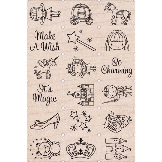 Hero Arts LP199 Ink 'n' Stamp Wood Sets, Fairy Princess