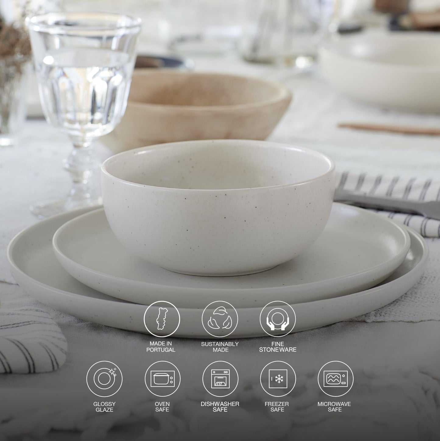 Casafina Ceramic Stoneware Serveware - Pacifica, Vermont, & Monterosa Collections | Microwave, Oven & Freezer Safe Dinnerware | Food Safe Glazing | Restaurant Quality