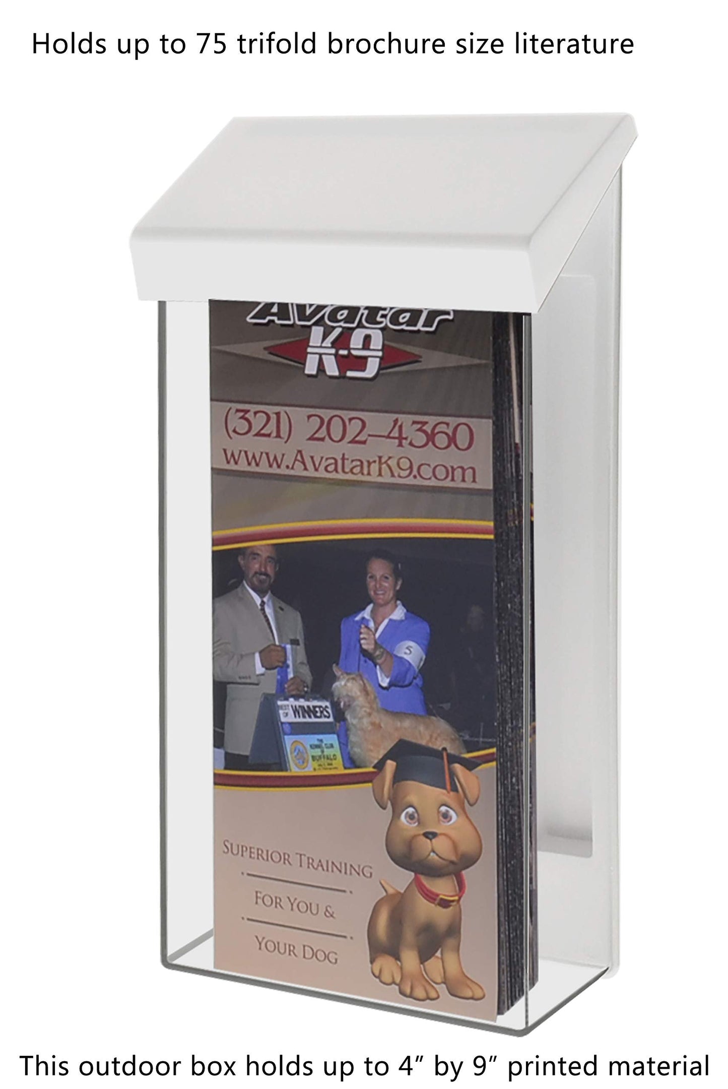 Marketing Holders Brochure Holder Take One Sticker Window with Suction Cups Pamphlet Brochure Display Holder Trifold Pamphlets Handouts Outdoor Real Estate Agents