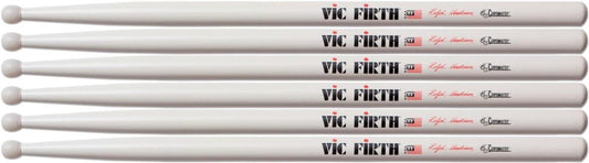 Vic Firth Corpsmaster Marching Drum Stick 3-Pack SRHN Ralph Hardimon Nylon Tip