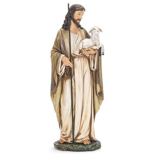 Joseph's Studio by Roman, Renaissance Collection, 10.5" H Good Shepherd Figure, Home Décor, Devout Gift, Prayerful Inspiration (6x4x10)