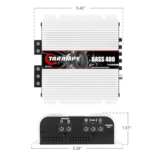 Taramps Bass 400 1 Channel 400 Watts Rms Car Audio Amplifier 2 Ohms