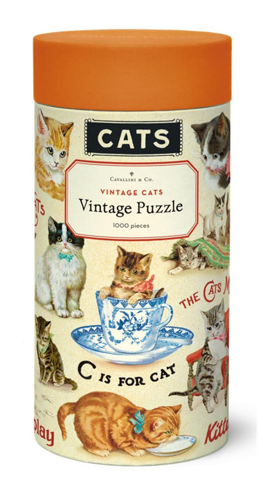 Cavallini & Co. Vintage Cats Puzzle - 1000 Pieces (PZL/VINCAT)