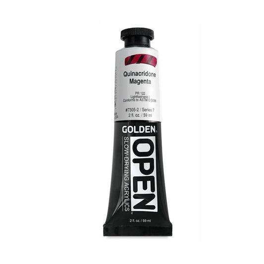 GOLDEN Open Acrylics - Quinacridone Magenta, 2 oz Tube