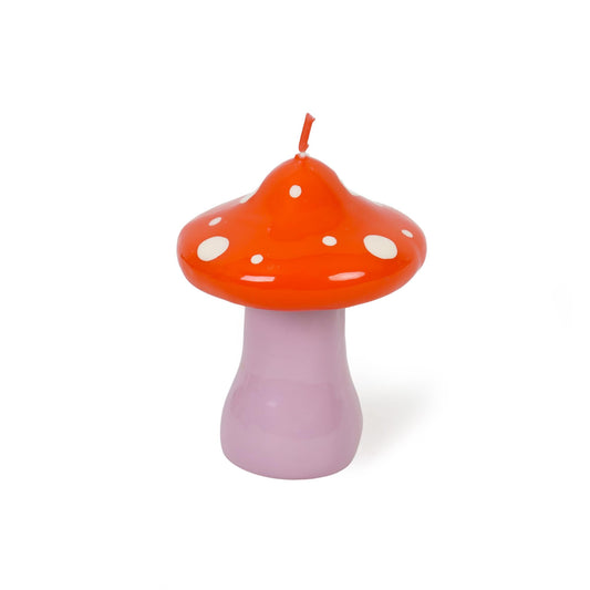 Large Red Mushroom Candle – Decorative Home Accent Candle – Cozy Ambient Lighting for Tables & Shelves