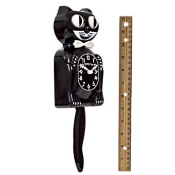 Small Kitty-Cat Klock Classic Black (Includes Battery)