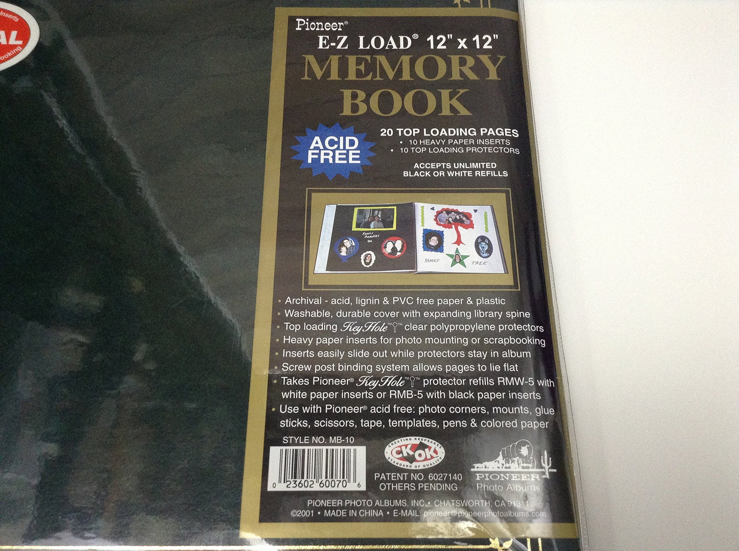 Pioneer Photo Albums MB-10 Post Bound Leatherette Cover Memory Book