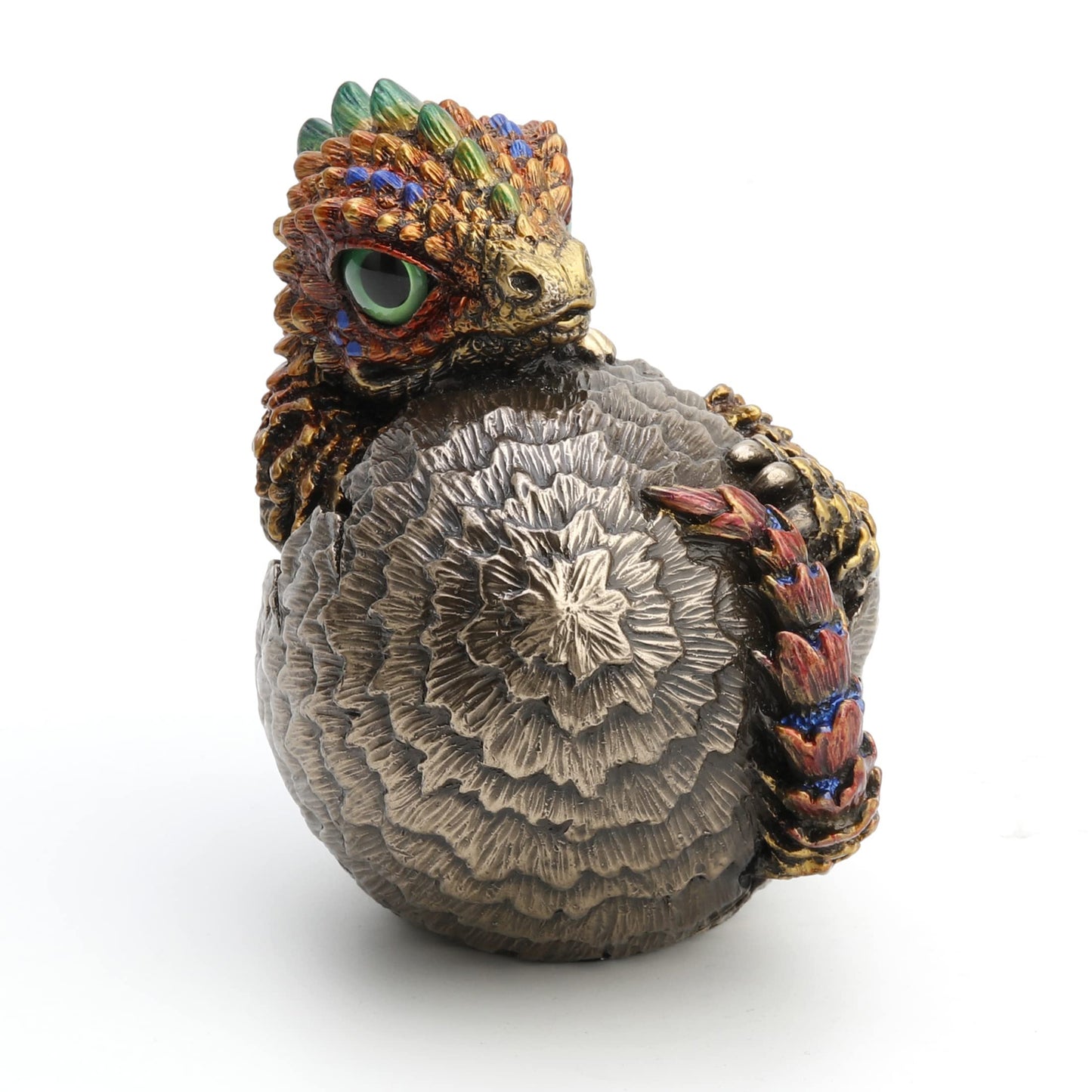 Veronese Design Scaly Baby Dragon Hatchling Cold Cast Resin Antique Bronze Statue