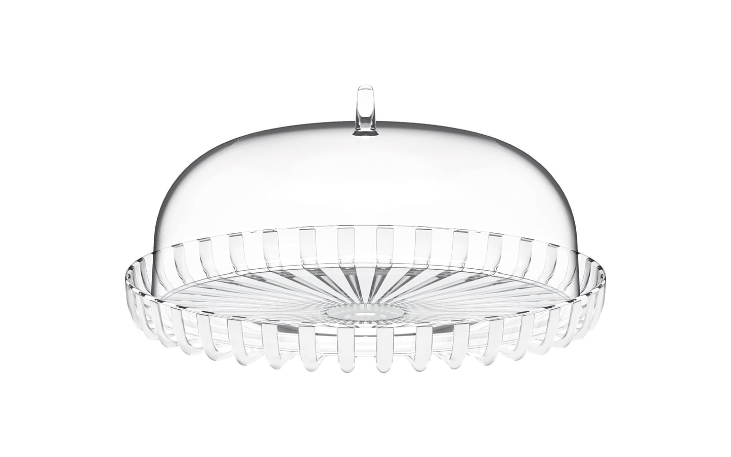 Guzzini Dolcevita 12" Cake Stand with Dome Lid - Mother of Pearl, Multi - Purpose Use for Dessert Table, Cupcake Stand, Cake Display, BPA-Free Display Stand for Parties, Weddings, Kitchen