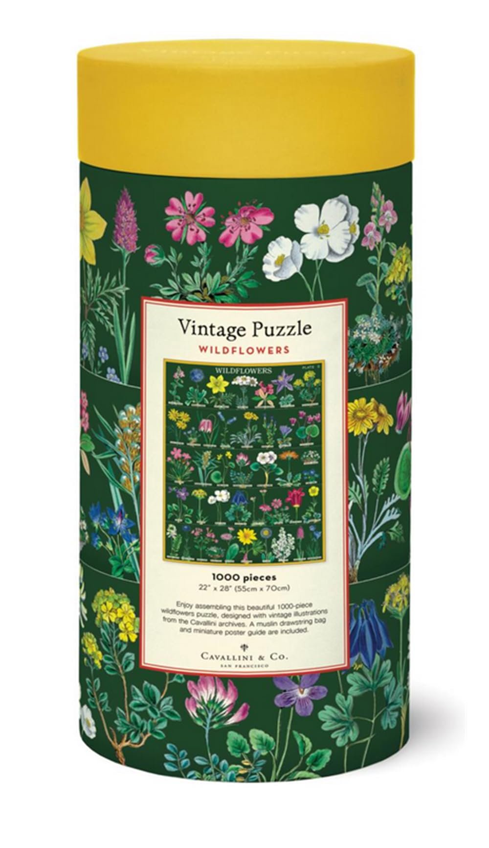 Cavallini & Co. Vintage Wildflowers 2 Puzzle- 1000 Pieces