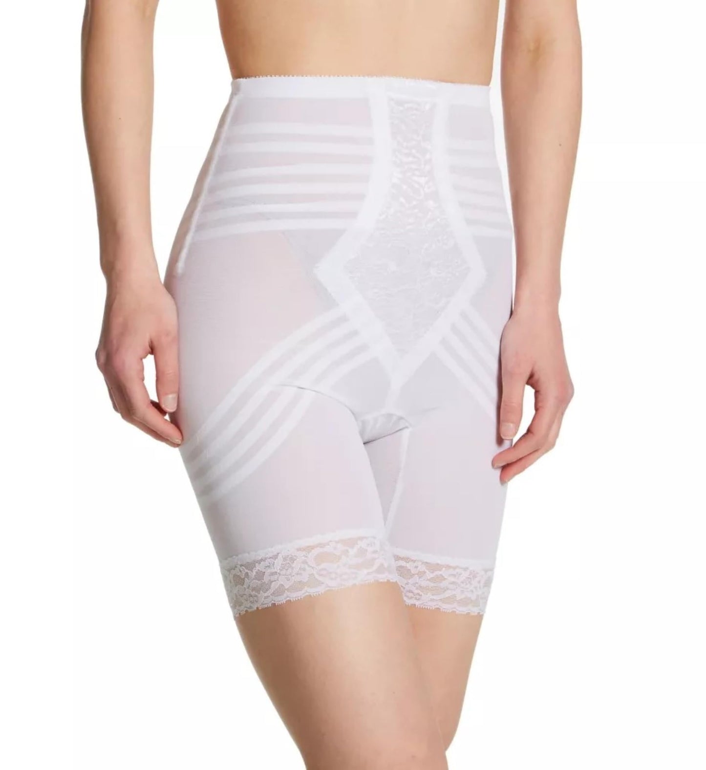 6209 High Waist Thigh Shaper | Size Sm - 15X | Made in USA | Flex Fit | No Top Roll | Firm - Extra Firm Tummy-Thigh Control