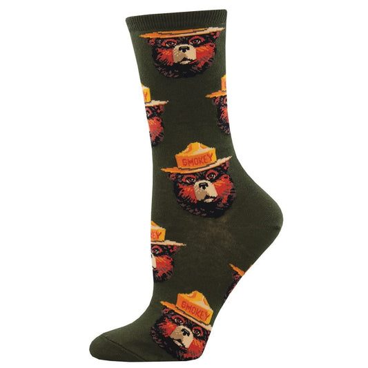 Men's Crew Socks Smokey The Bear Face