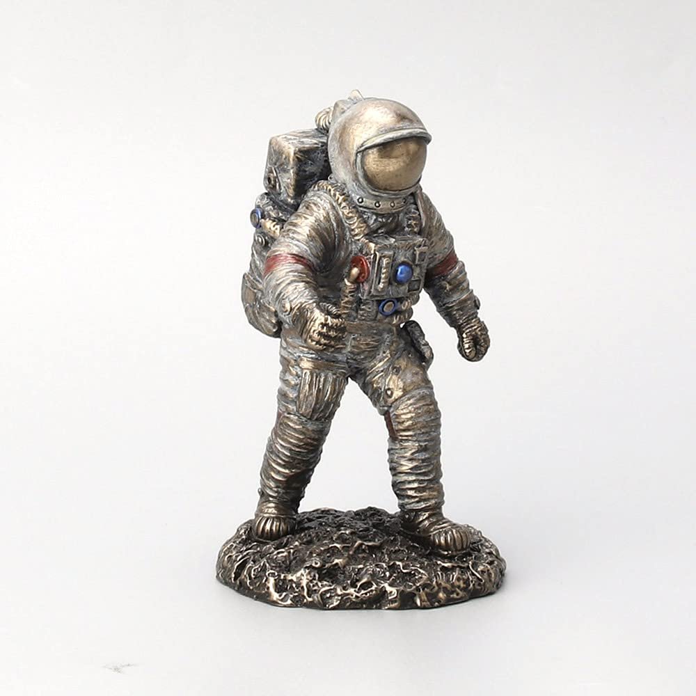 Veronese Design 4 3/4" Moon Walking Astronaut Resin Sculpture Bronze Finish