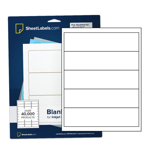 Water Bottle Labels - Not Waterproof - from SheetLabels.com, 2" x 8", Laser or Inkjet Printable, Easy to Peel