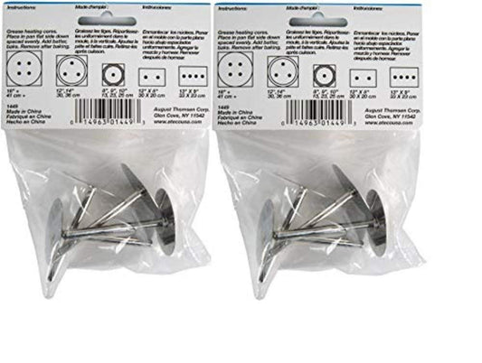 Ateco Cake Heating Cores, Set of 4 (Stainless Steel, Round, 2 inches, 8 inches)