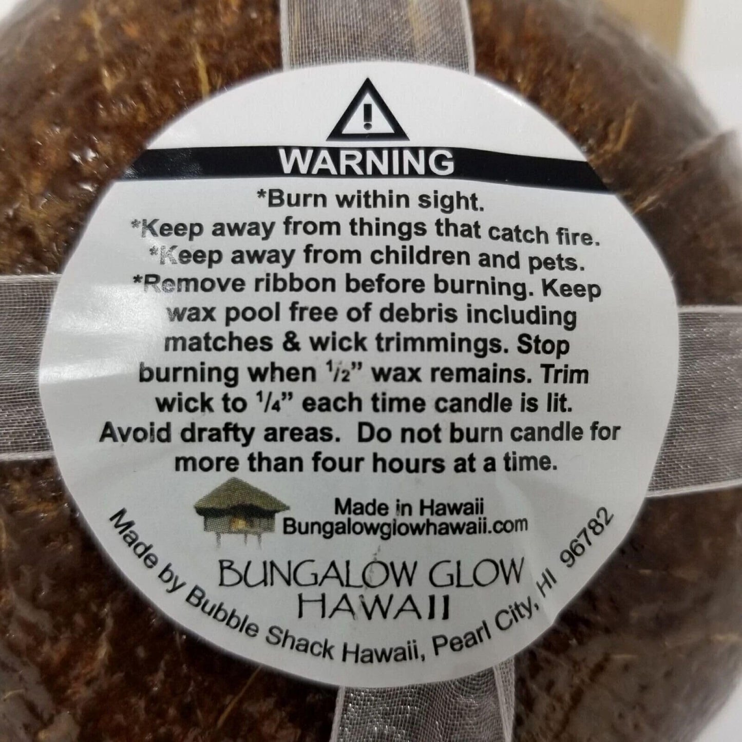 BUNGALOW GLOW Pikake Lei Coconut Candle, 12 OZ