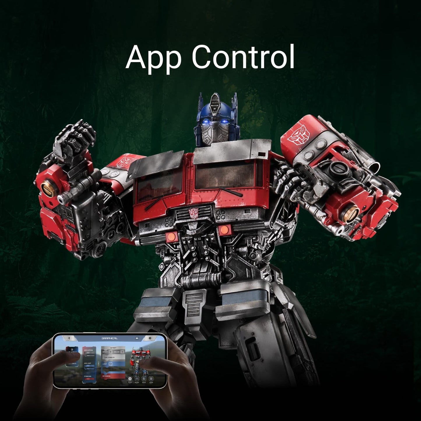 Robosen Transformers Rise of The Beasts Optimus Prime Robot (Limited Edition) - App Control, Programmable Robot, Voice Interaction, Transformers Toys, Collectible Toy, 16.6-Inch