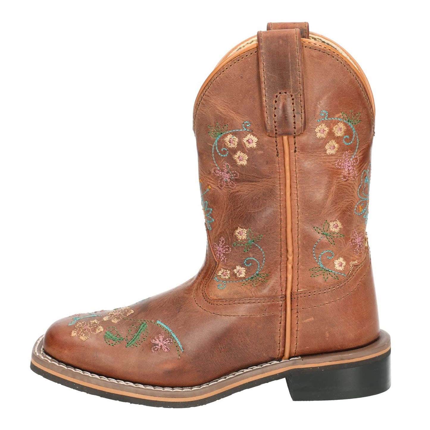 Smoky Mountain Western Boots Girls Floralie Pull On Brown 3843Y