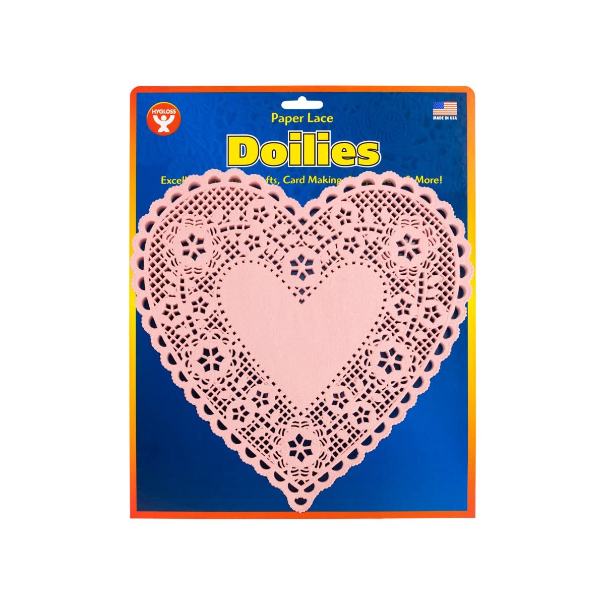 Hygloss Heart Doilies - 36 Pcs -8-Inch Pink Paper Heart Shaped Doilies for Valentines Crafts, Table Settings - Ideal for Valentine Doily, Paper Heart Doily Projects