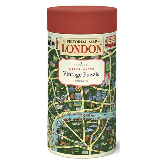 Cavallini 1000 Piece Puzzle, Map of London (PZL/LONMAP)