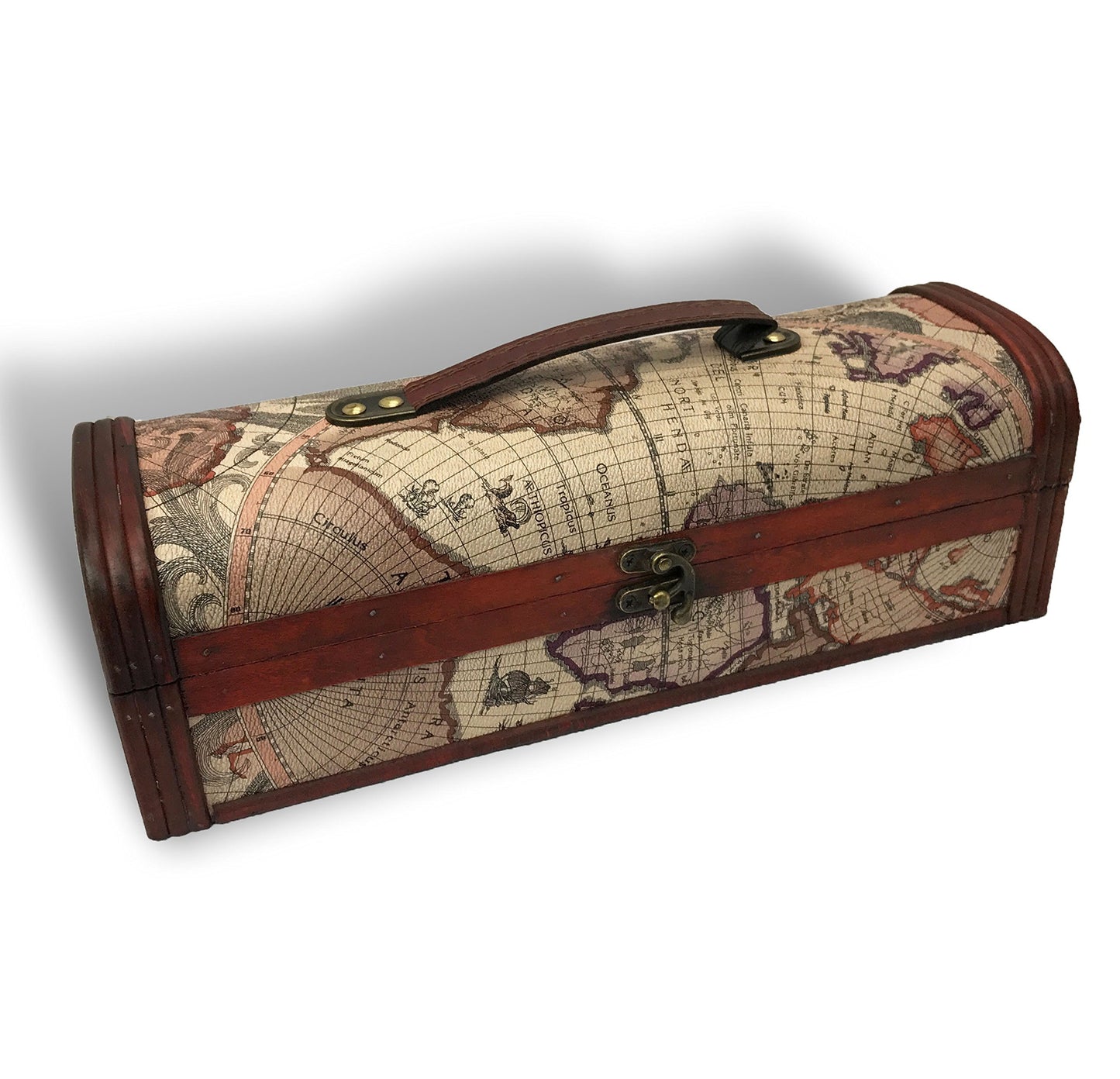 Allgala Wooden Wine Bottle Box with Antique Finish