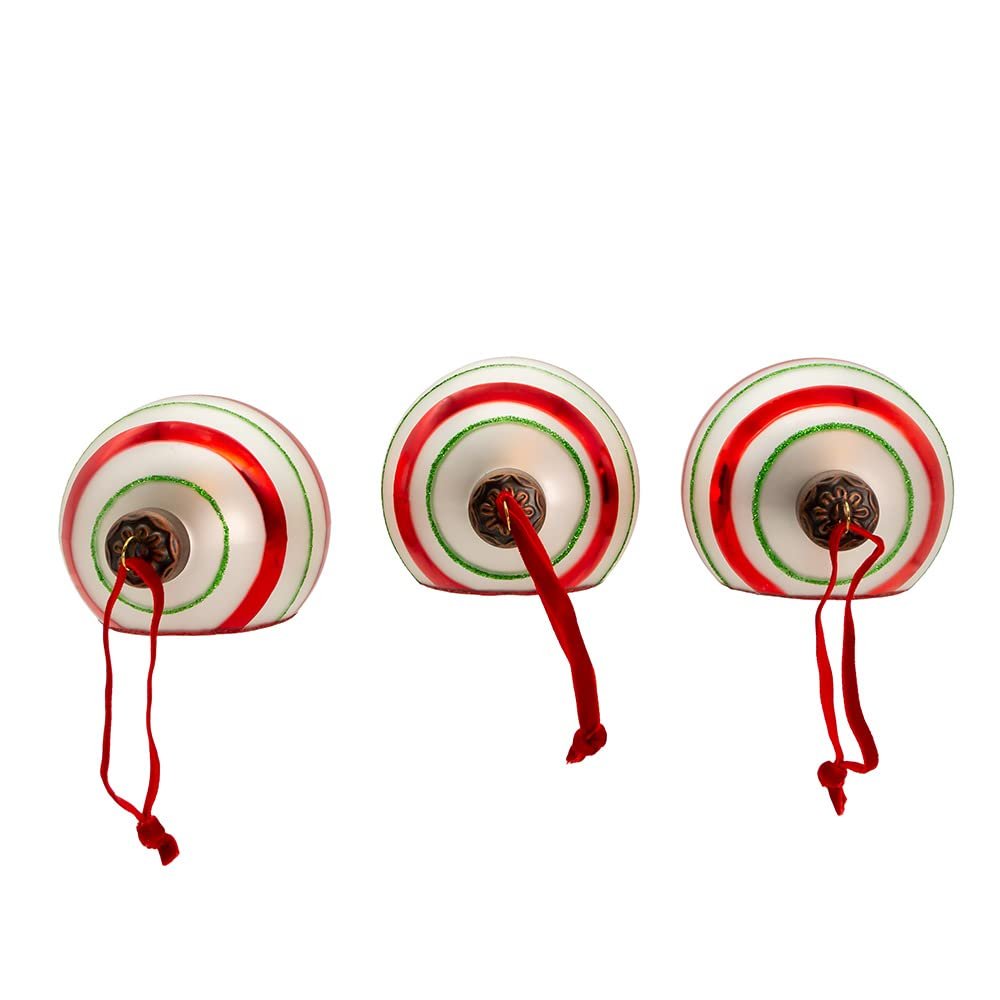 Kurt Adler Glass Vintage Early Year 3-Pieces Reflector Ornament Set