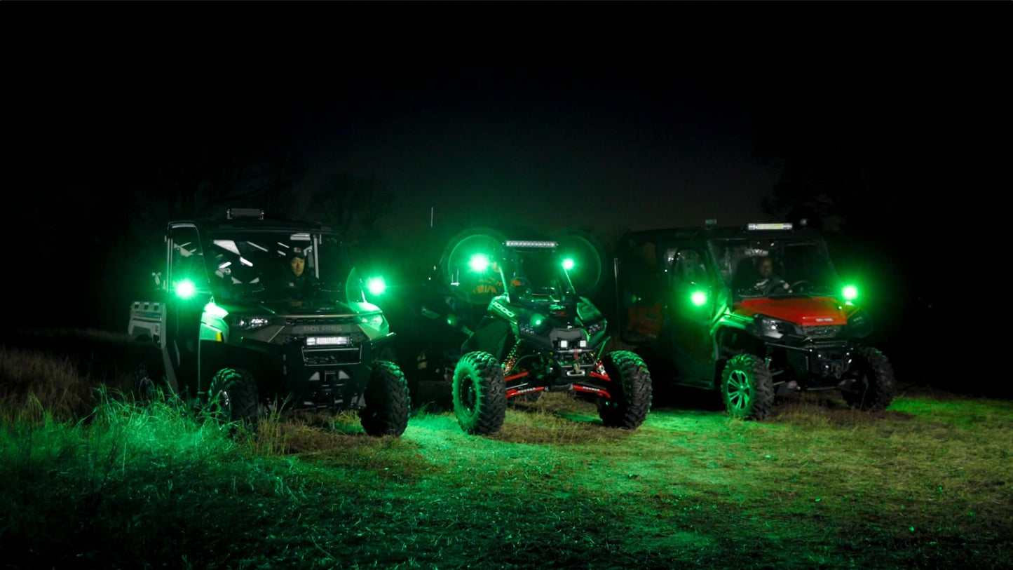 Seizmik Pursuit UTV Side View Mirror | LED Night Vision Series | Set of 2 | Compatible with Select Polaris, Kawasaki, Honda, Can Am, Yamaha, and Kubota Models