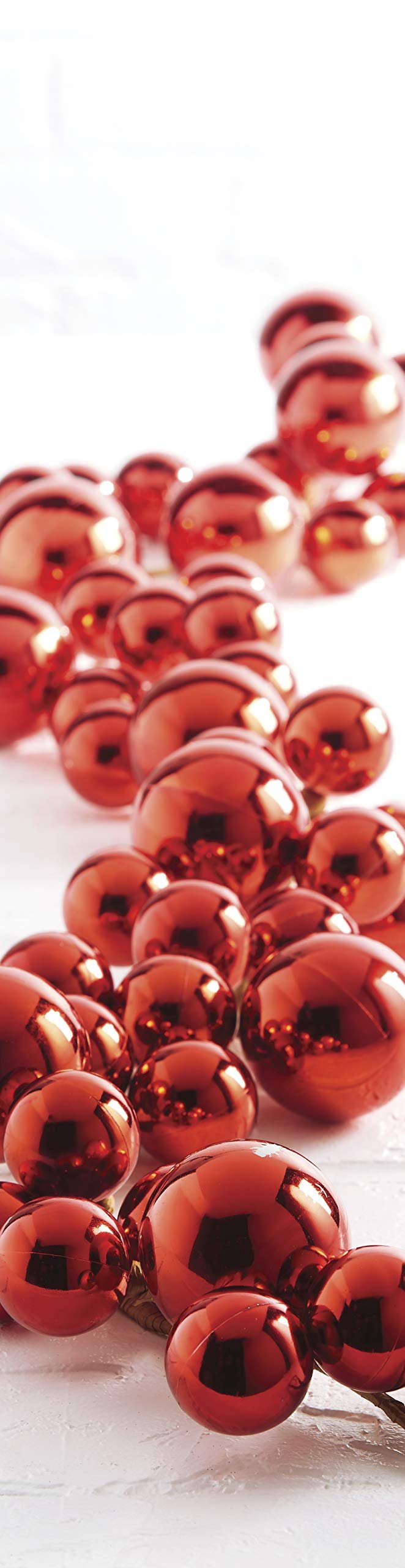 RAZ Imports - 4' Red Plastic Christmas Ball Garland