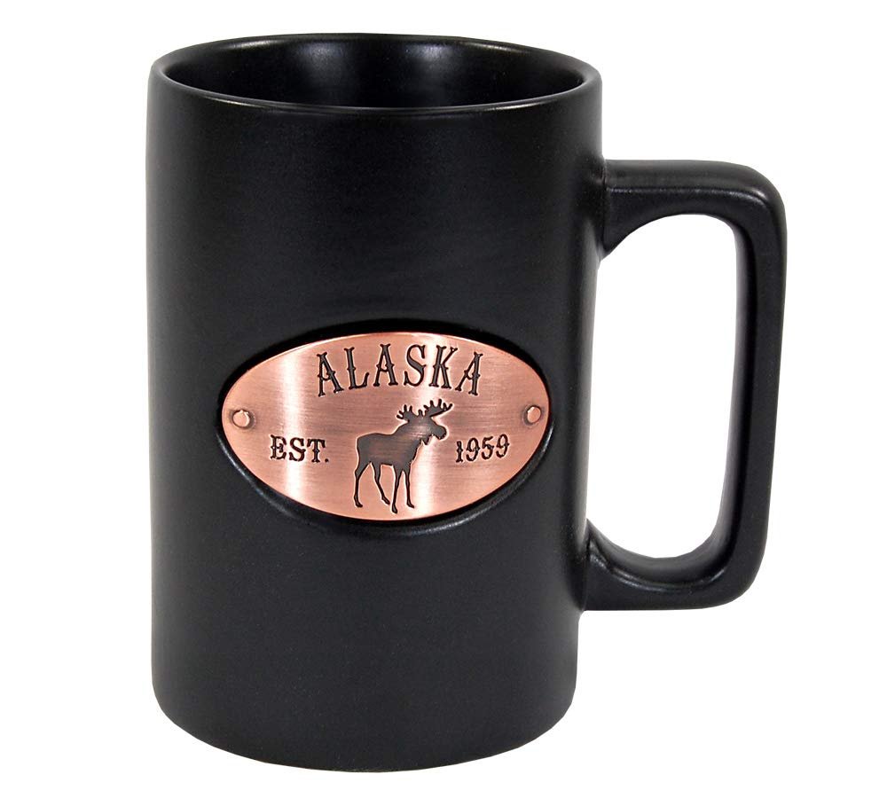 Americaware 15 oz Black Matte Alaska Copper Medallion Mug
