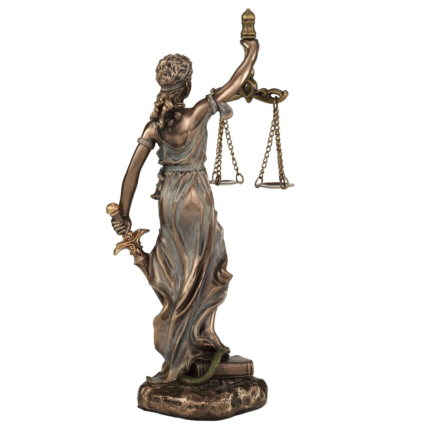 Veronese Design 6 1/2 Themis Greek Goddess of Justice Resin Sculpture Cold Cast Bronze Finish