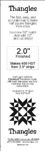 Thangles 2.0" Finished Quilting Templates