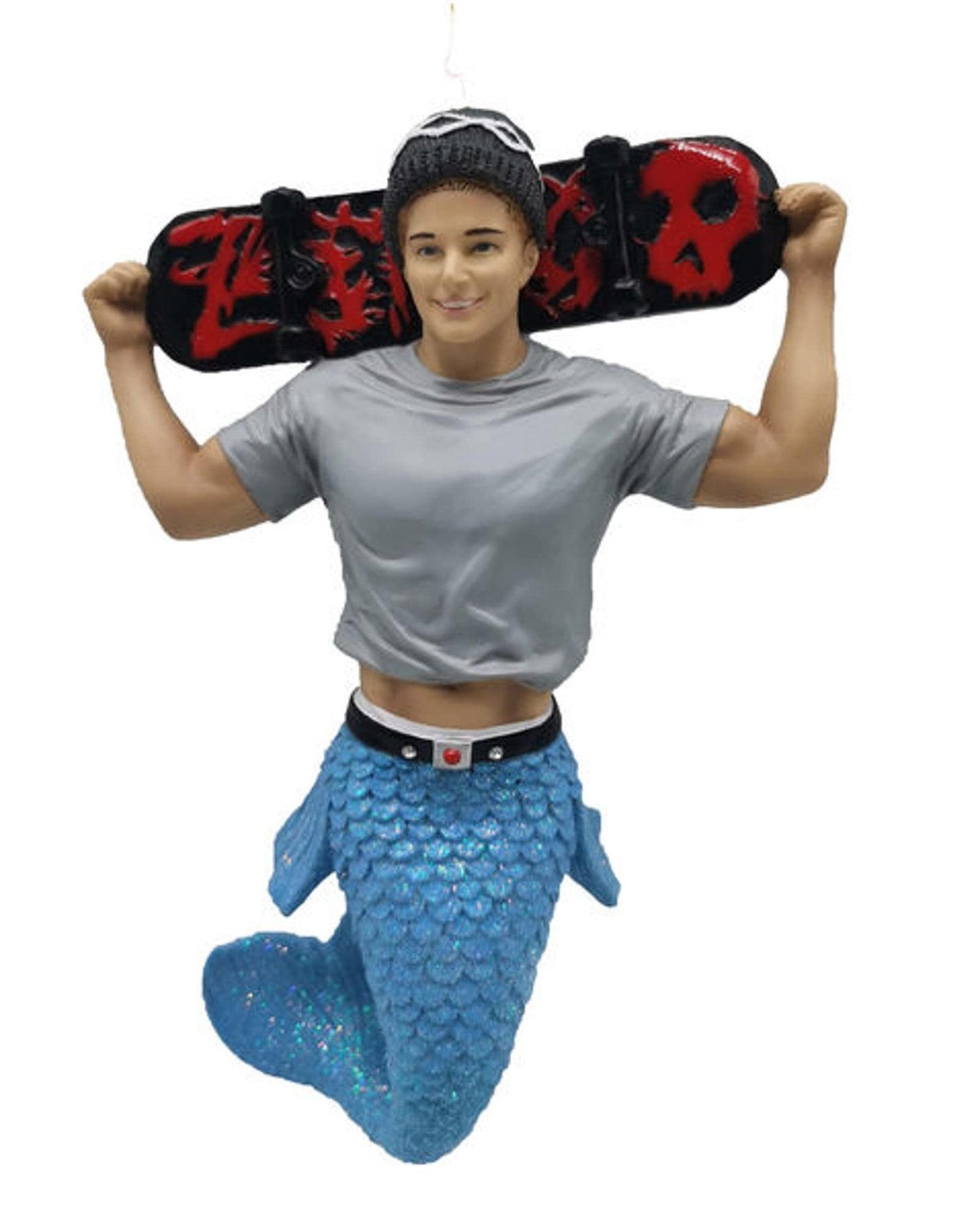 December Diamonds 55-55173 Sk8r Boy Resin Merman Ornament