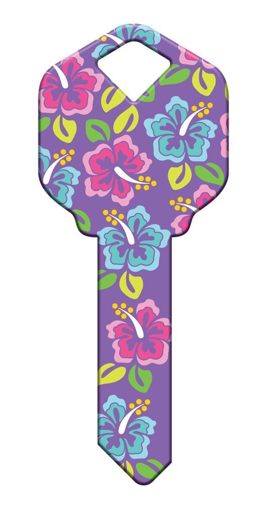 Set of 5 Uncut Blank Designer SC47 Flower Replacement House Keys for SC1 Schlage Style Locks