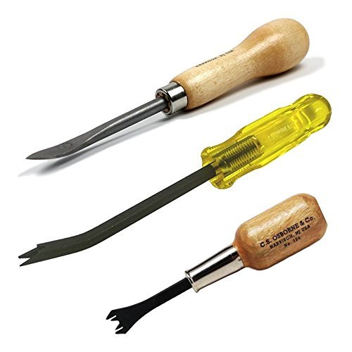 UJ Ramelson Co Upholstery Tool Combo Set - CS Osborne Staple Remover 124, #120 1/2 Staple Puller, 1066 - Nail & Staple Removers - Made in USA